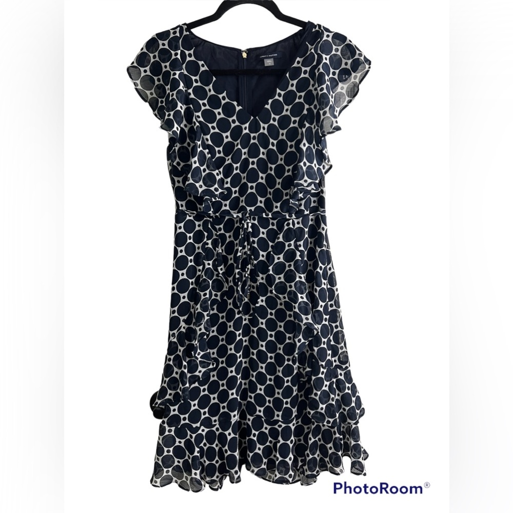 Tommy Hilfiger Ruffle Polka-dot Dress NET Size 12